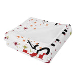 Personalized Our First Christmas Flannel Blanket - On living room sofa with festive holiday theme | Our Phoenix Rise