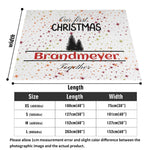 Personalized Our First Christmas Flannel Blanket - Custom name 'Brandmeyer Together' text detail | Our Phoenix Rise