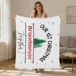 Personalized First Christmas BlanketMade in the USA Detailed View 2 | Our Phoenix Rise