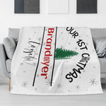 Personalized First Christmas BlanketMade in the USA Detailed View 3 | Our Phoenix Rise