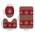Christmas Plaid 3 Piece Bathroom Mat Set - Dimensions of each mat | Our Phoenix Rise