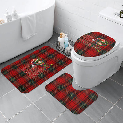 Christmas Plaid Elf Bathroom Rug Set - complete set in bathroom | Our Phoenix Rise