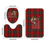 Christmas Plaid Elf Bathroom Rug Set - dimensions diagram | Our Phoenix Rise