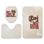 Not Today Santa Christmas Bathroom Rug Set - all three pieces laid flat | Our Phoenix Rise