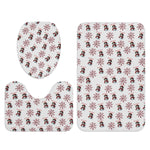 Christmas Snowman Snowflake Bathroom Rug Set - 3 pieces laid out | Our Phoenix Rise