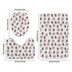 Christmas Snowman Snowflake Bathroom Rug Set - dimensions diagram | Our Phoenix Rise