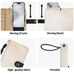 Winter Snowflake Phone Wallet Case - Front closed with magnetic snap and wrist strap | Our Phoenix Rise