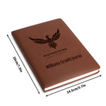 Personalized Leather Growth Journal - Open pages with ample writing space | Our Phoenix Rise