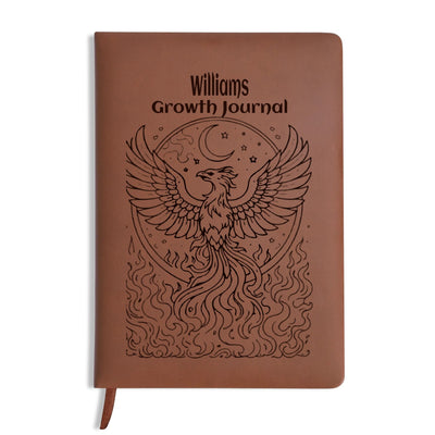 Personalized Phoenix Growth Journal - Front view on white background | Our Phoenix Rise