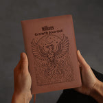 Personalized Phoenix Growth Journal - Held in hands | Our Phoenix Rise