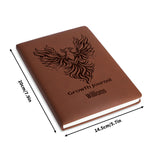 Engraved Brown Notebook Custom Journals Diary Gift for Friends Family Detailed View 5 | Our Phoenix Rise