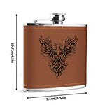 Personalized Phoenix Flask - Back View on White Background | Our Phoenix Rise