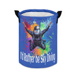 Skydiver Laundry Basket - Front view with full design | Our Phoenix Rise