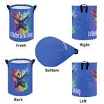 Skydiver Laundry Basket - Bottom view showing round base | Our Phoenix Rise
