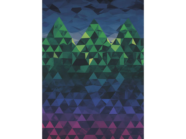 Abstract Mountain Matte Vertical Poster 2025 - Iron Phoenix GHG
