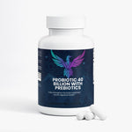 Probiotic 40 Billion with Prebiotics bottle and loose capsules | Our Phoenix Rise