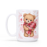 Valentines Teddy Bear Coffee Mug 15oz White - View 2 | Our Phoenix Rise