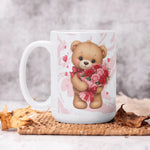 Valentines Teddy Bear Coffee Mug 15oz White - View 6 | Our Phoenix Rise
