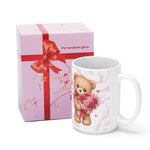 Valentines Teddy Bear Coffee Mug 15oz White - View 7 | Our Phoenix Rise