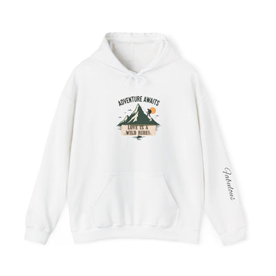 Adventure Awaits Hoodie - "Life Is a Wild Ride" Camping Graphic Pullover