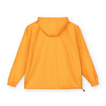 Packable Anorak Jacket — Lightweight Orange Windbreaker with Stag Emblem