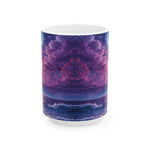 Purple Stormy Sky Ceramic Mug — Vibrant Ocean & Cloudscape Coffee Cup (11oz/15oz)