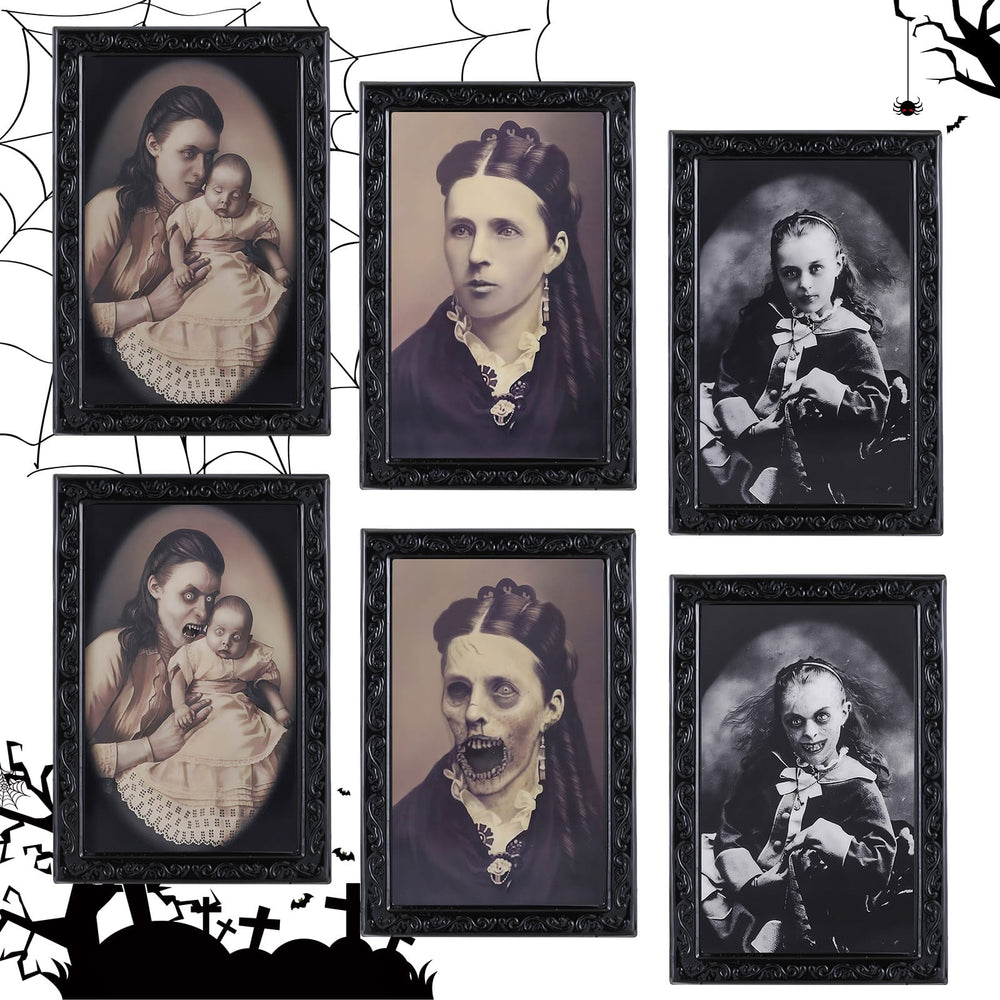 3D Lenticular Horror Portrait Halloween Photo Frame Set
