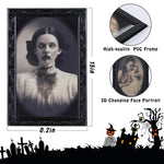 3D Lenticular Horror Portrait Halloween Photo Frame Set - Vintage Frame Texture Close Up | Our Phoenix Rise