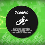 Scorpio Zodiac Wood Sign - Humor text detail | Our Phoenix Rise