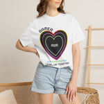 Gamer Mom T‑Shirt — 'Our Phoenix Rise, Level Up Together' Neon Heart Tee