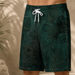 Tropical Botanical Mens Board Shorts - Detail Mockup 1 | Our Phoenix Rise