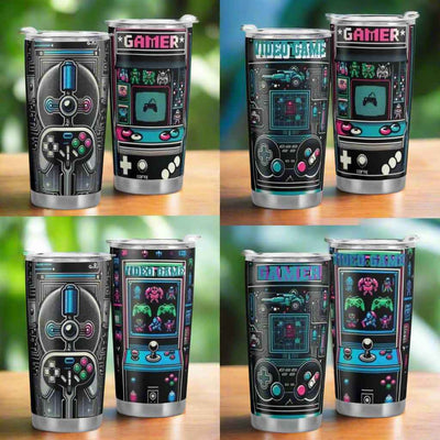 Retro Arcade Gamer Tumbler Main Perspective | Our Phoenix Rise