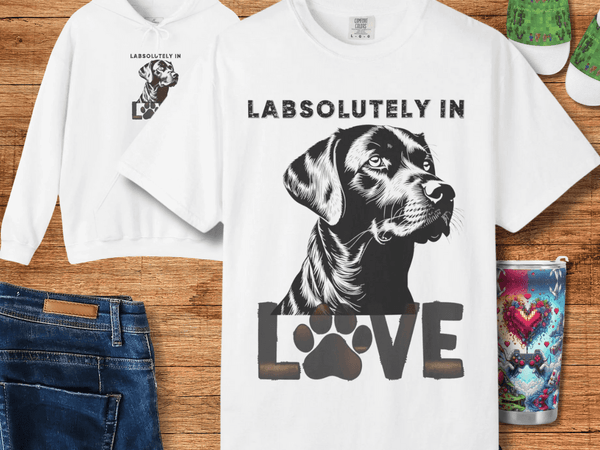 Black Lab T-shirt - Labsolutely In Love Comfort Tee