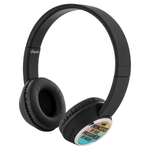 Black On-Ear Wireless Gaming Headphones - Overhead view | Our Phoenix Rise