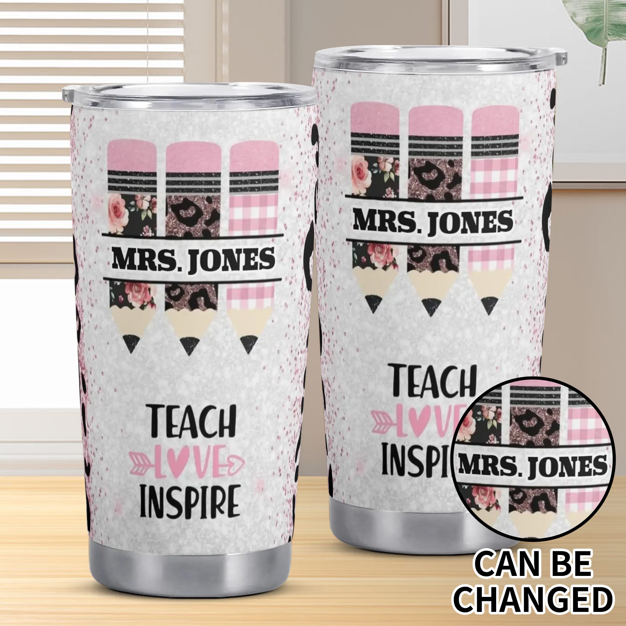 Personalized Teacher Tumbler 20oz Insulated Cup