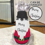 Christmas Pet Santa Hoodie - Santa gnome design on gray dog | Our Phoenix Rise