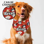 Personalized Christmas Dog Bandana - Golden Retriever Front View | Our Phoenix Rise