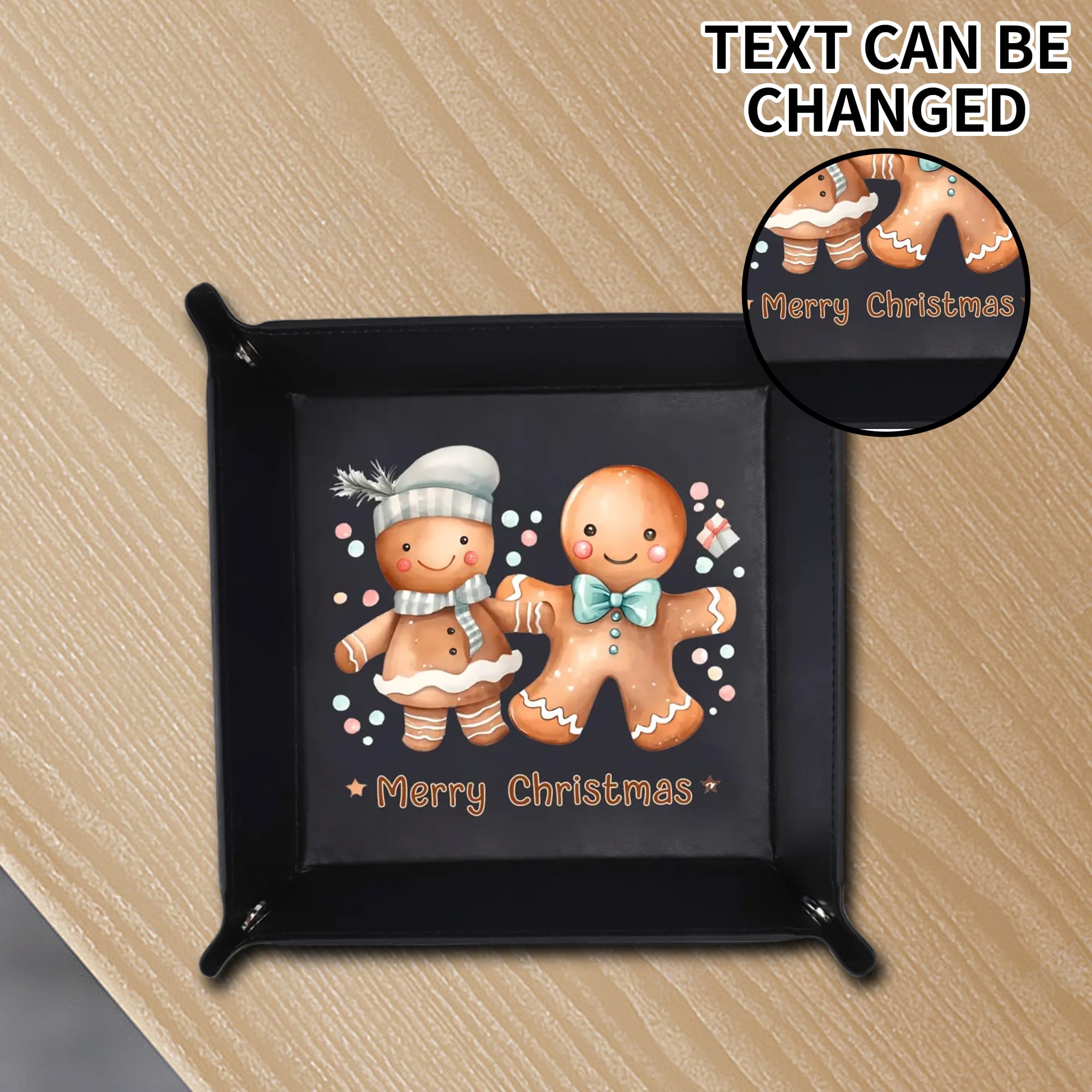Personalized Christmas Gingerbread Valet Tray