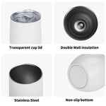 Personalized Patriotic 12oz Insulated Wine Tumbler - Blank tumbler with light star pattern | Our Phoenix Rise