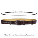 Personalized Engraved Brown Leather Belt - multiple angle view | Our Phoenix Rise