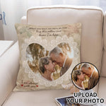 Personalized Photo Remembrance Pillow Cover - Couple on sofa | Our Phoenix Rise
