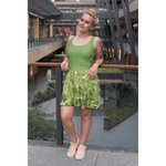 Verdant Blade Skater Dress | Green Summer Dress