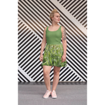 Verdant Blade Skater Dress | Green Summer Dress - Iron Phoenix GHG