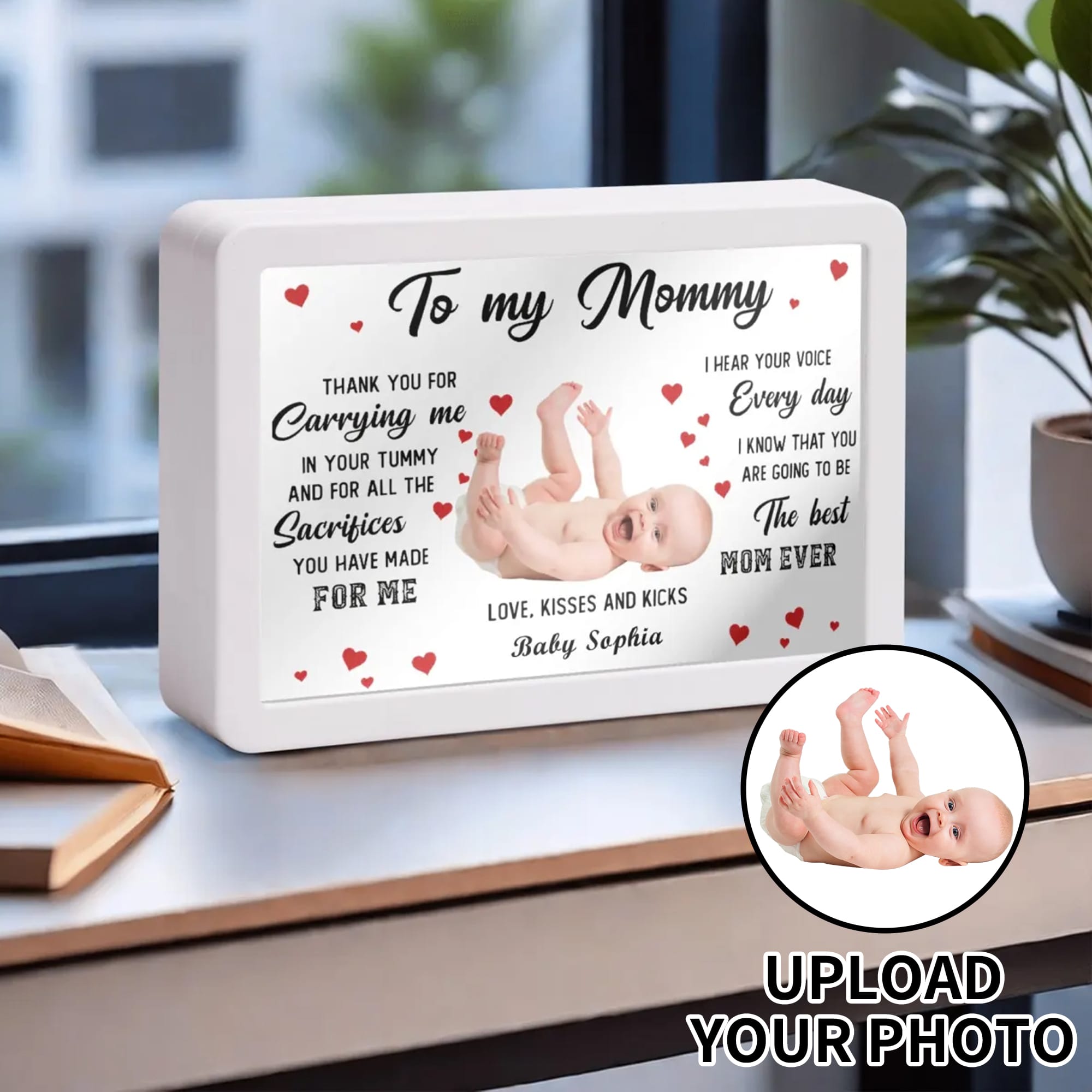 Personalized led Photo Gift for Mom