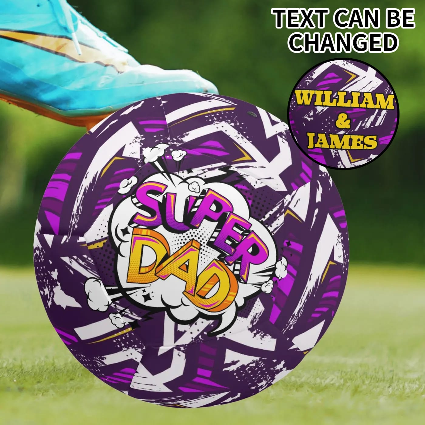 Personalized Super Dad Soccer Ball Custom Name Gift