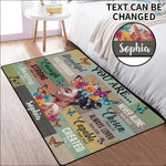 Personalized Inspirational African American Area Rug - Sophia name bedroom view | Our Phoenix Rise