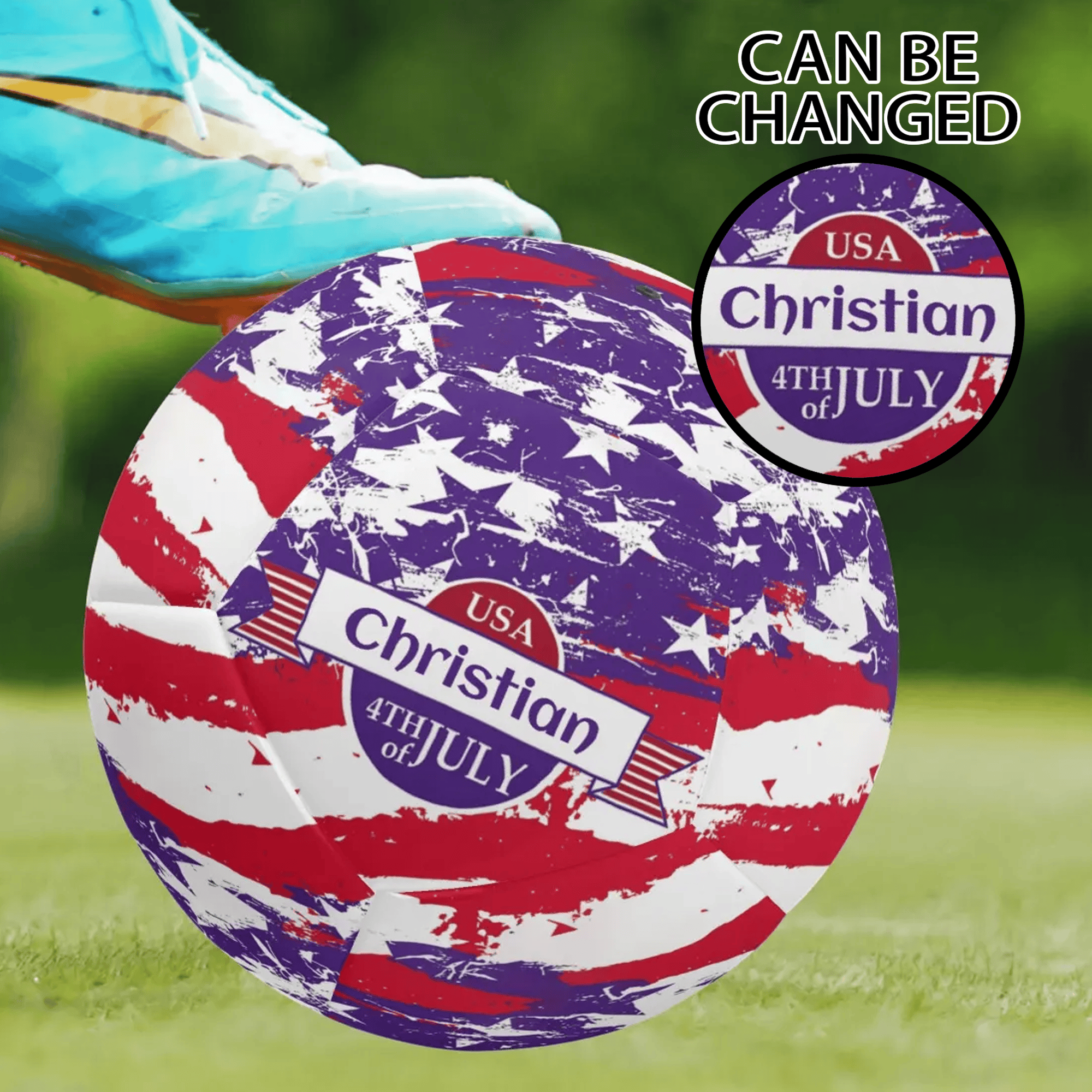 Personalized 4th of July Soccer Ball