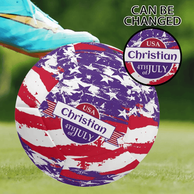 Personalized 4th of July Soccer Ball - American Flag Design | Our Phoenix Rise