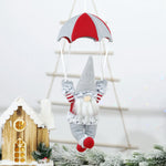 Parachute Gnome Christmas Ornament - Back View Gray Hat Gnome | Our Phoenix Rise