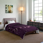 Moon Phase Comforter – Purple Moth & Celestial Bedding